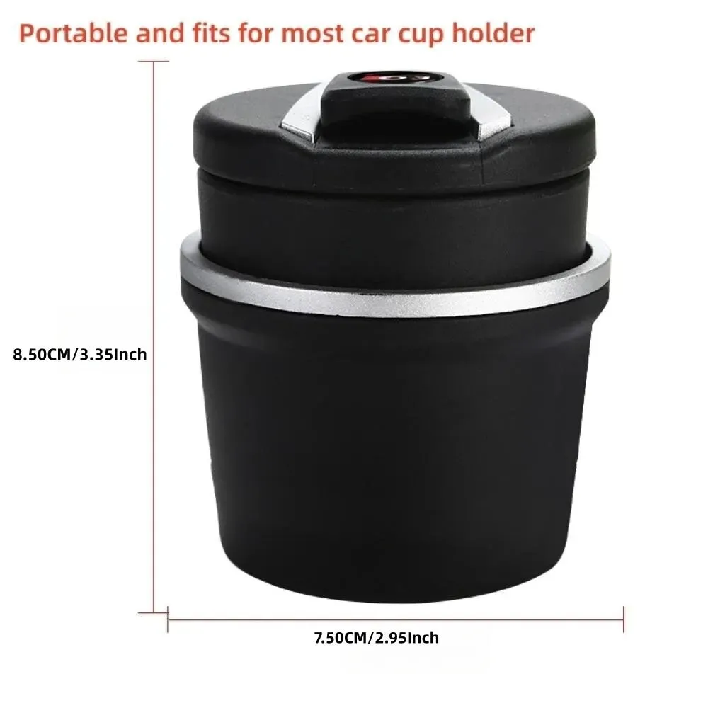 1 Pcs Portable Automatic Light Indicator Ashtray for Car