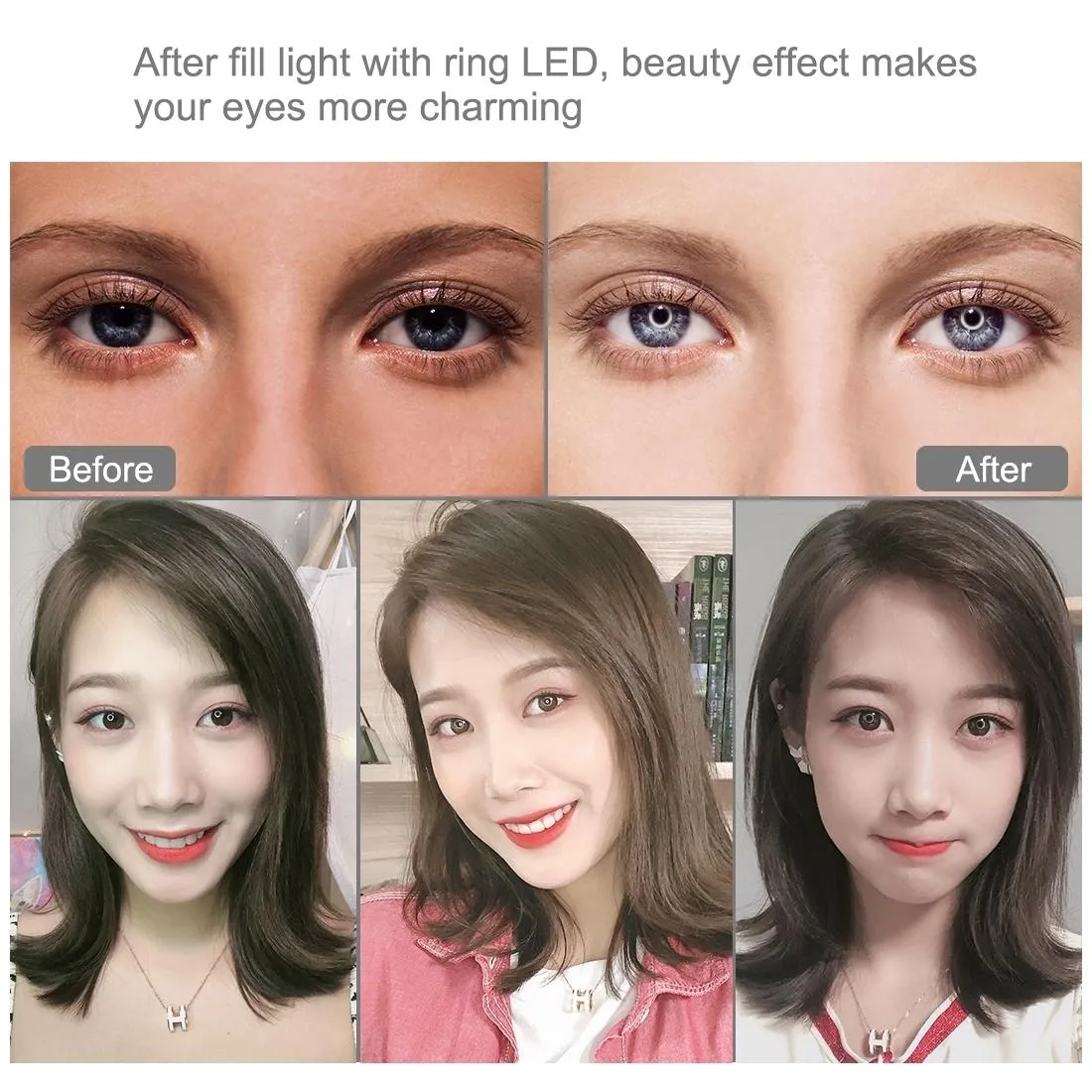 10 Mode RGBW LED Ring Light with Tripod & Ball Head | 4.7-Inch Curved Surface | Pink
