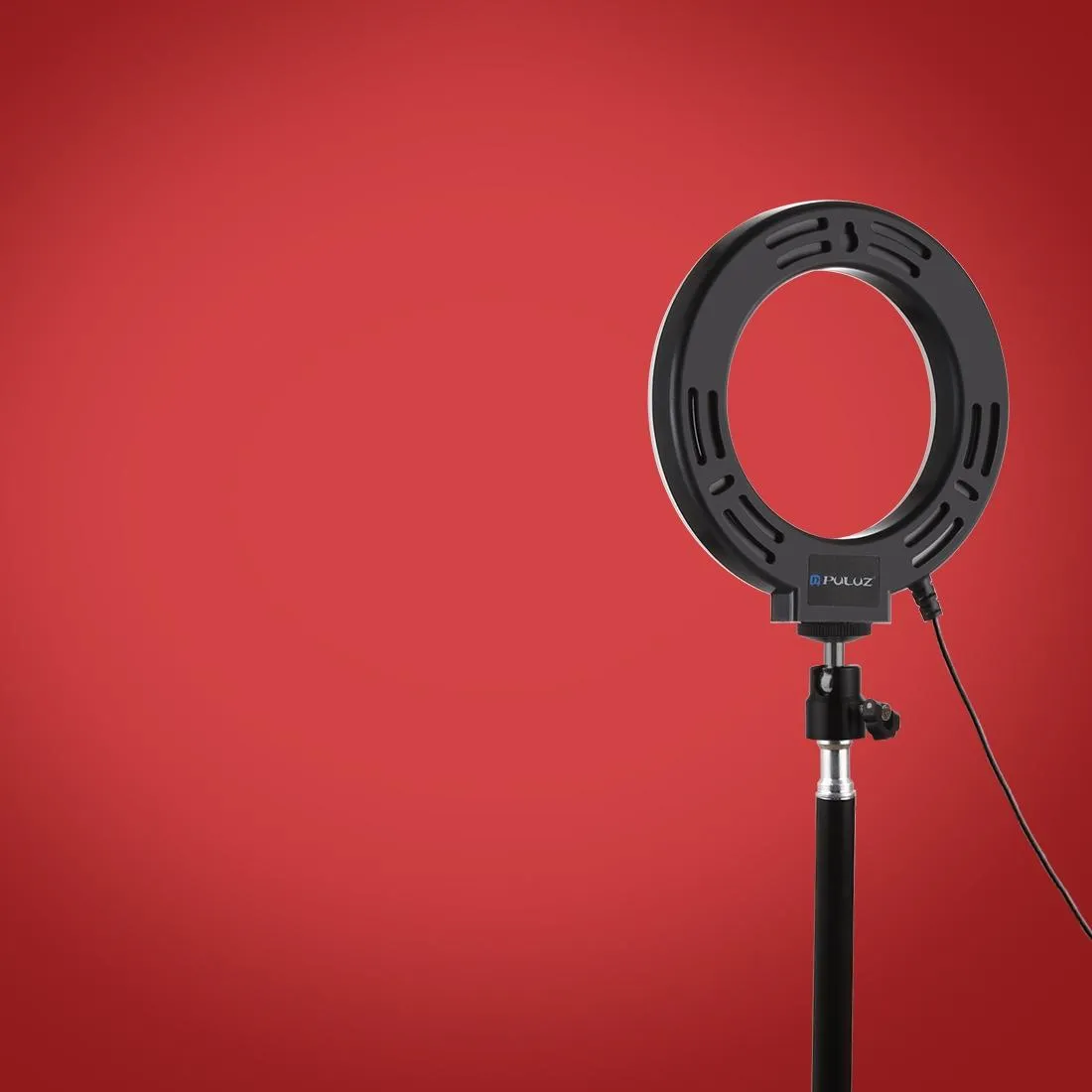 10-Mode USB LED Ring Light | With Tripod & Ball Head | 6.2 Inch Diameter | Pink