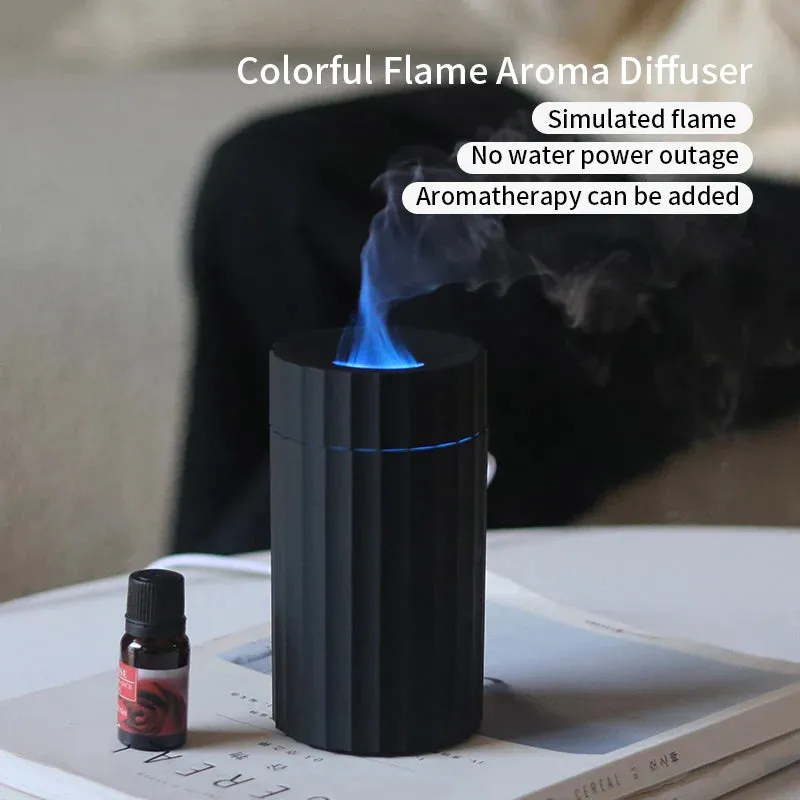 100ml Colourful Flame Humidifier with Fire Essential Oil Aroma Diffuser