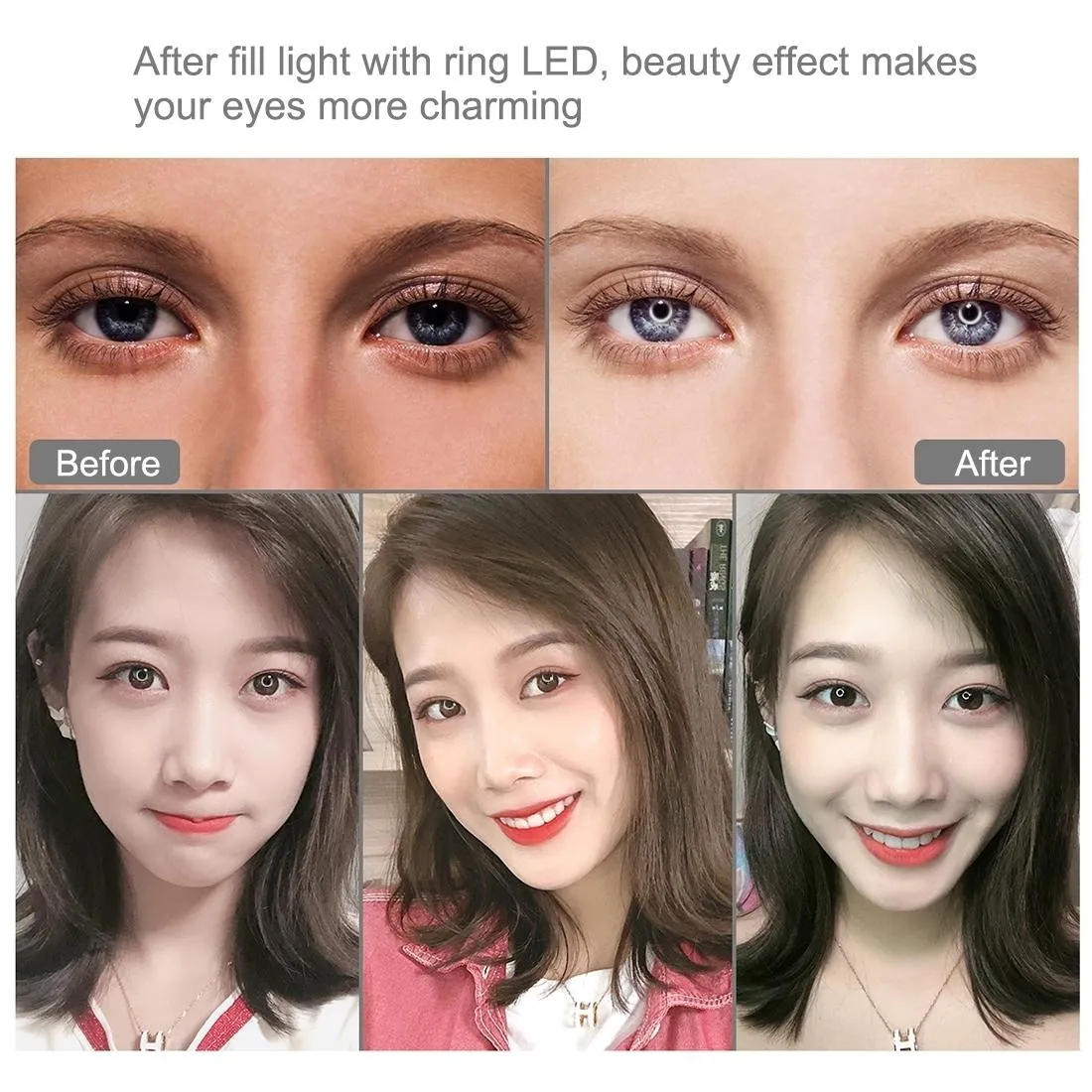 10.2" Curved LED Ring Light with Tripod & Remote for Vlogging & Photography | Black