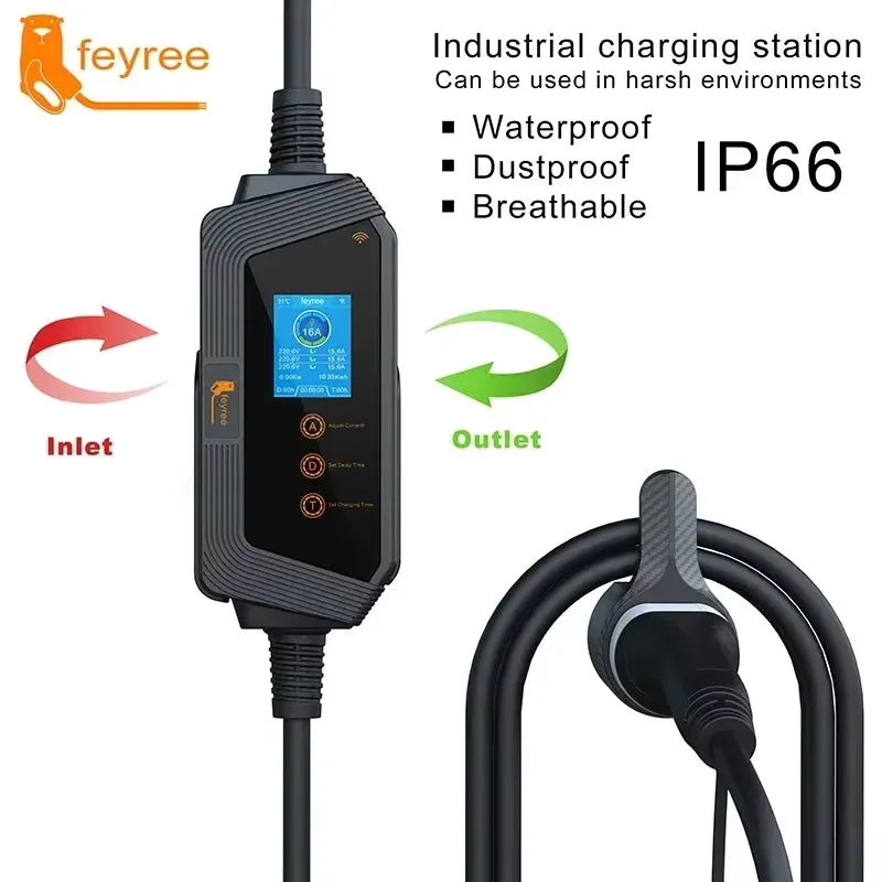 11KW Portable EV Charger with Wi-Fi & App Control