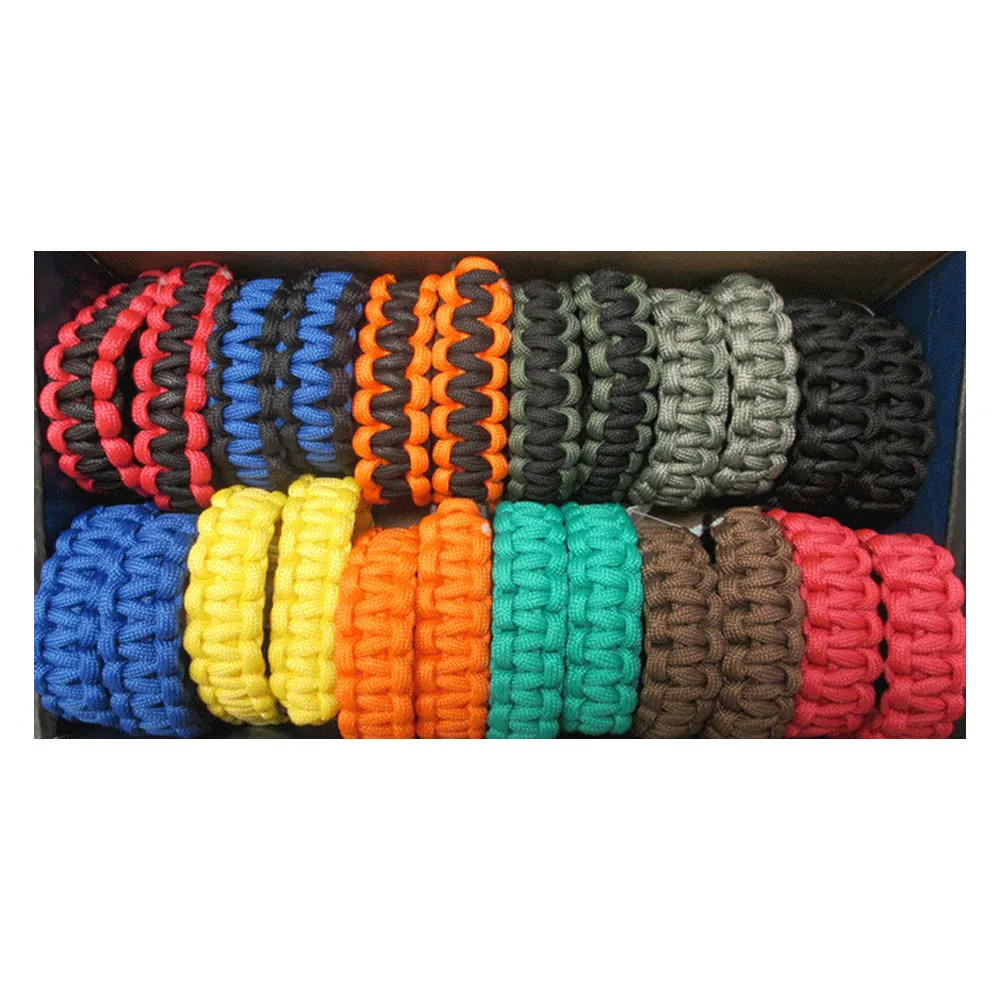 2 Pack 550 Paracord Survival Bracelet Camping Tactical Rope Cord Outdoor Kit New