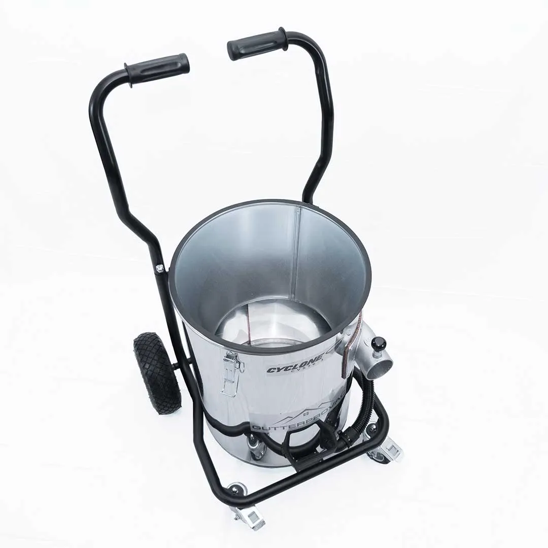 20 Gallon Cyclone II 3600W Stainless Steel Gutter Vacuum with 40 Foot Aluminum Poles and Bag