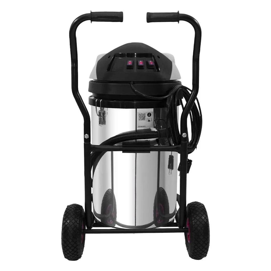 20 Gallon Cyclone II 3600W Stainless Steel Gutter Vacuum with 40 Foot Aluminum Poles and Bag