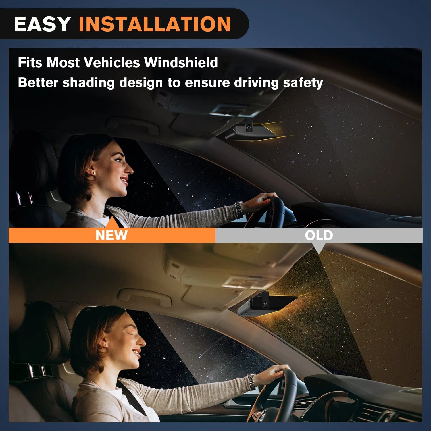 32LED Amber White Emergency Dash Strobe Lights with Controller Suction Cups