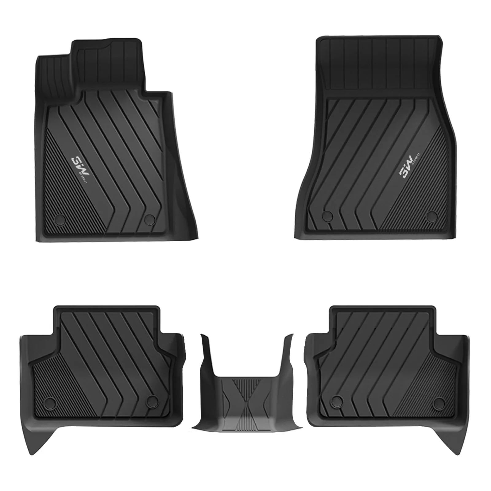 3W BMW 5 Series 2017-2023 G30 Custom Floor Mats Cargo Liner TPE Material & All-Weather Protection