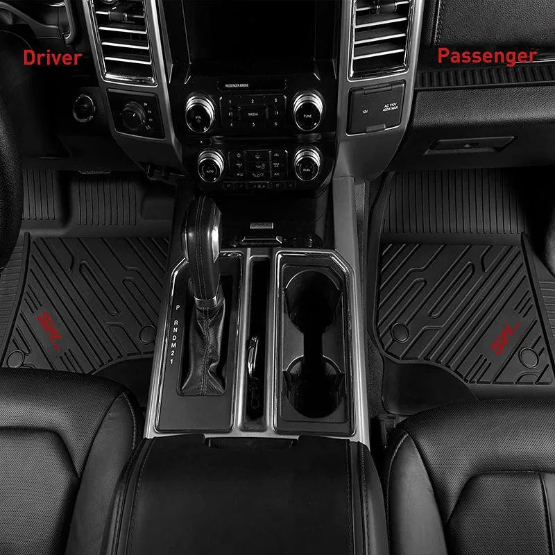3W Ford Ranger 2020-2023 Custom Floor Mats TPE Material & All-Weather Protection