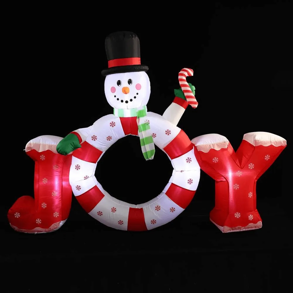 6Ft. "JOY" Inflatable Snowman
