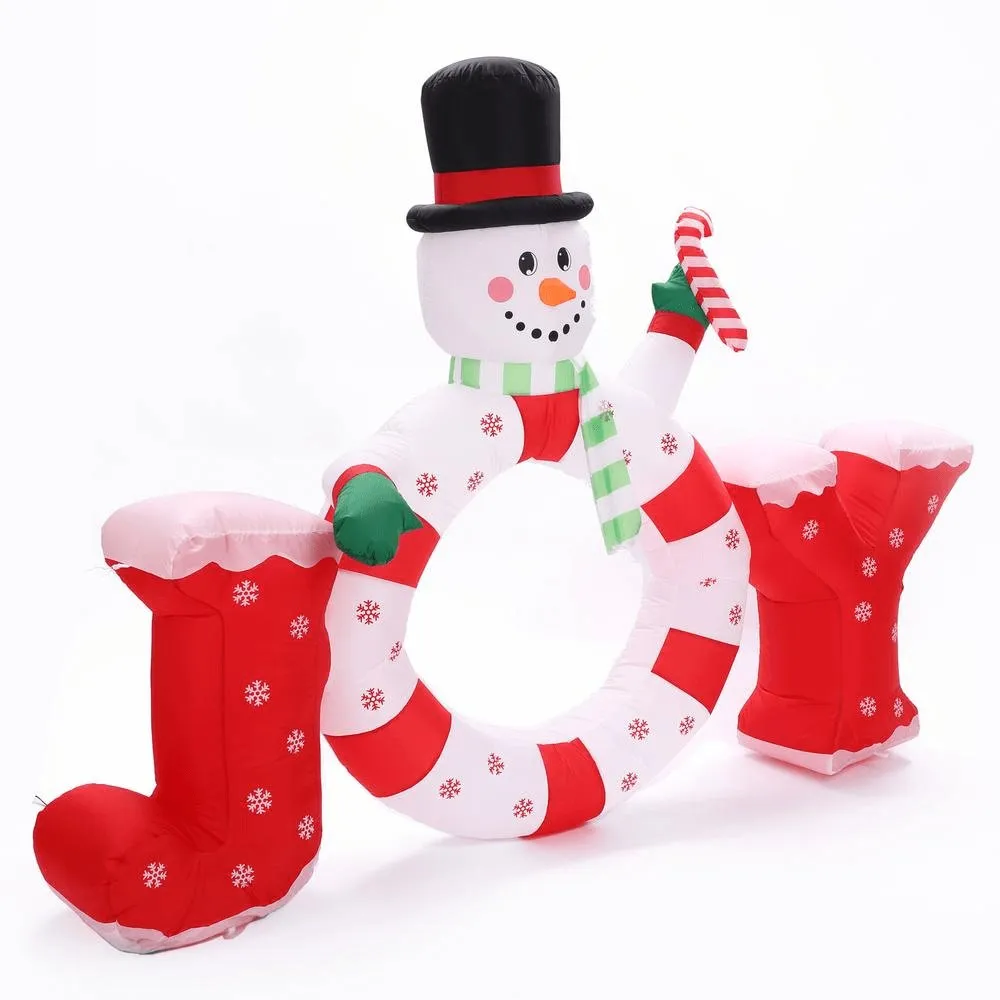 6Ft. "JOY" Inflatable Snowman