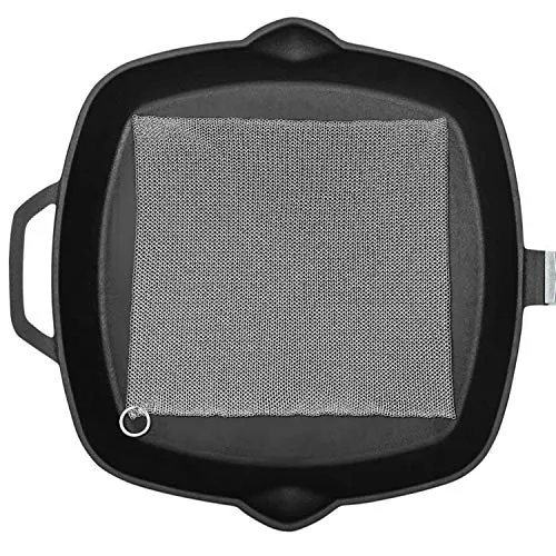 Amagabeli 10”x10” Cast Iron Cleaner Mesh Premium 316 Stainless Steel Small Rings