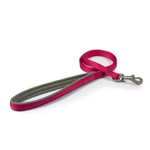 Ancol Padded Nylon Comfort Dog Lead - Raspberry