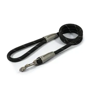Ancol Viva 1.07m x 12mm Black Poly-Weave Rope Dog Lead