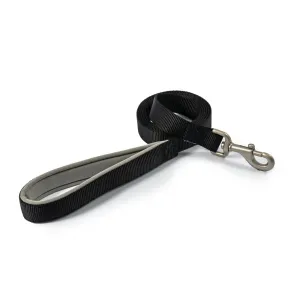 Ancol Viva 1m x 25mm Black Padded Poly-Weave Dog Lead