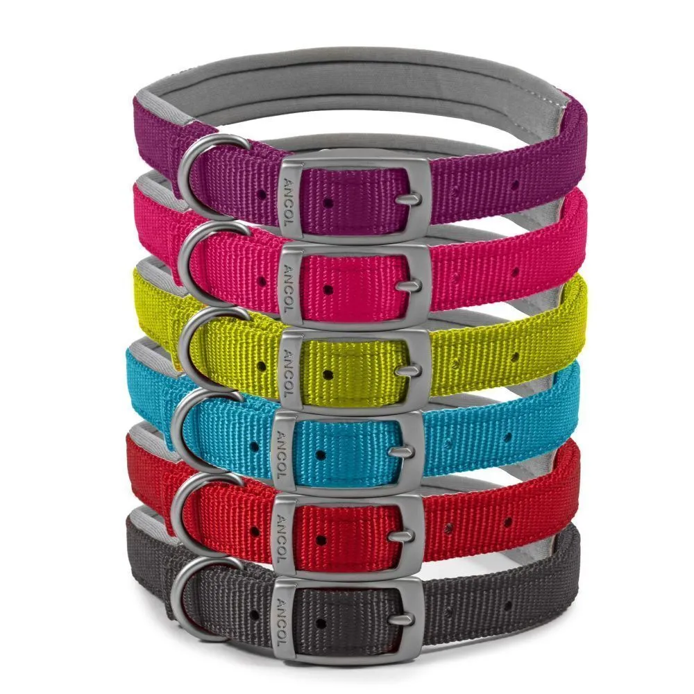 Ancol Viva 45-54cm (Size 6) Purple Poly-Weave Padded Dog Collar