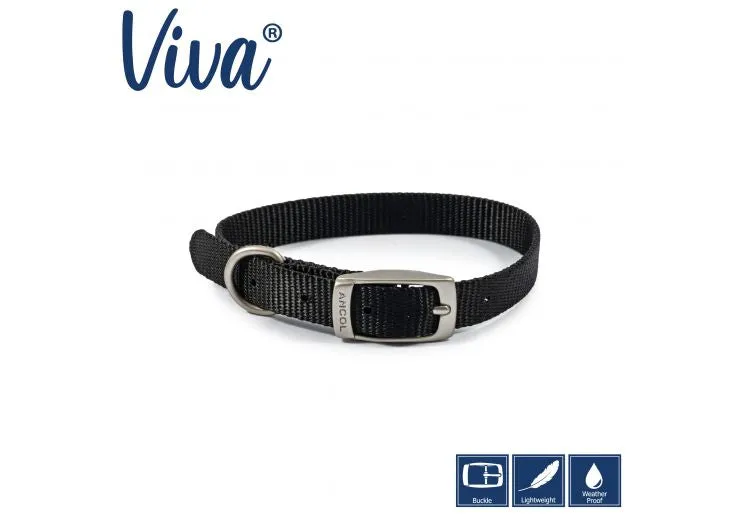 Ancol - Viva Nylon Buckle Collar - Lime - Size 2 (26-31cm)