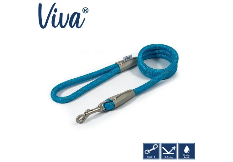 Ancol - Viva Nylon Reflective Rope Snap Lead - Pink - 120cm x 12mm (Max50kg)