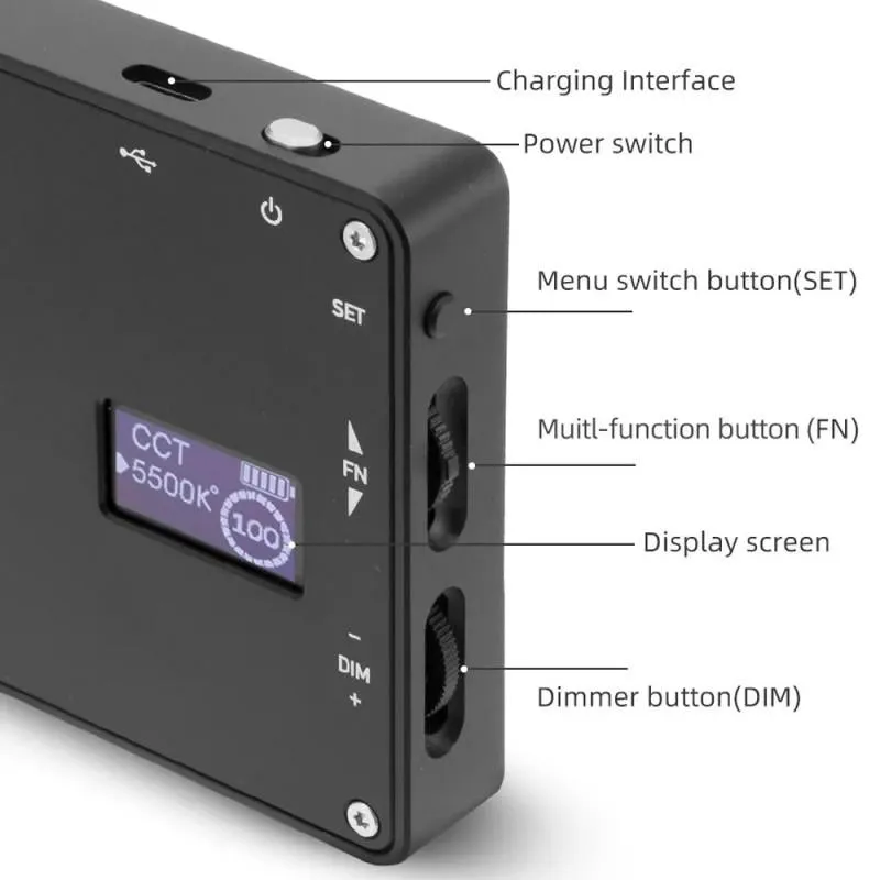 Bl-P1 Portable Rgb Pocket Fill Light Full Colour 2500-8500K Photography Camera Light