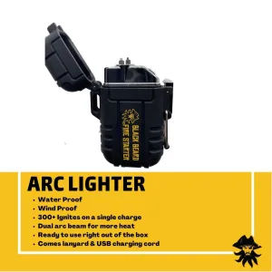 Black Beard Arc Windproof, Waterproof, and Rechargeable Lighter