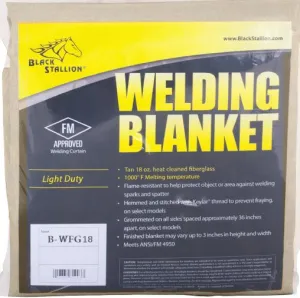 Black Stallion 18 oz. Fiberglass Welding Blanket B-WFG18-6X8
