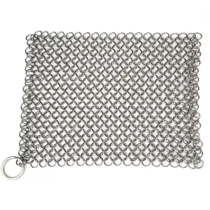 Camabel Stainless Steel Cast Iron Cleaner 8"x6" 316L Chainmail Scrubber