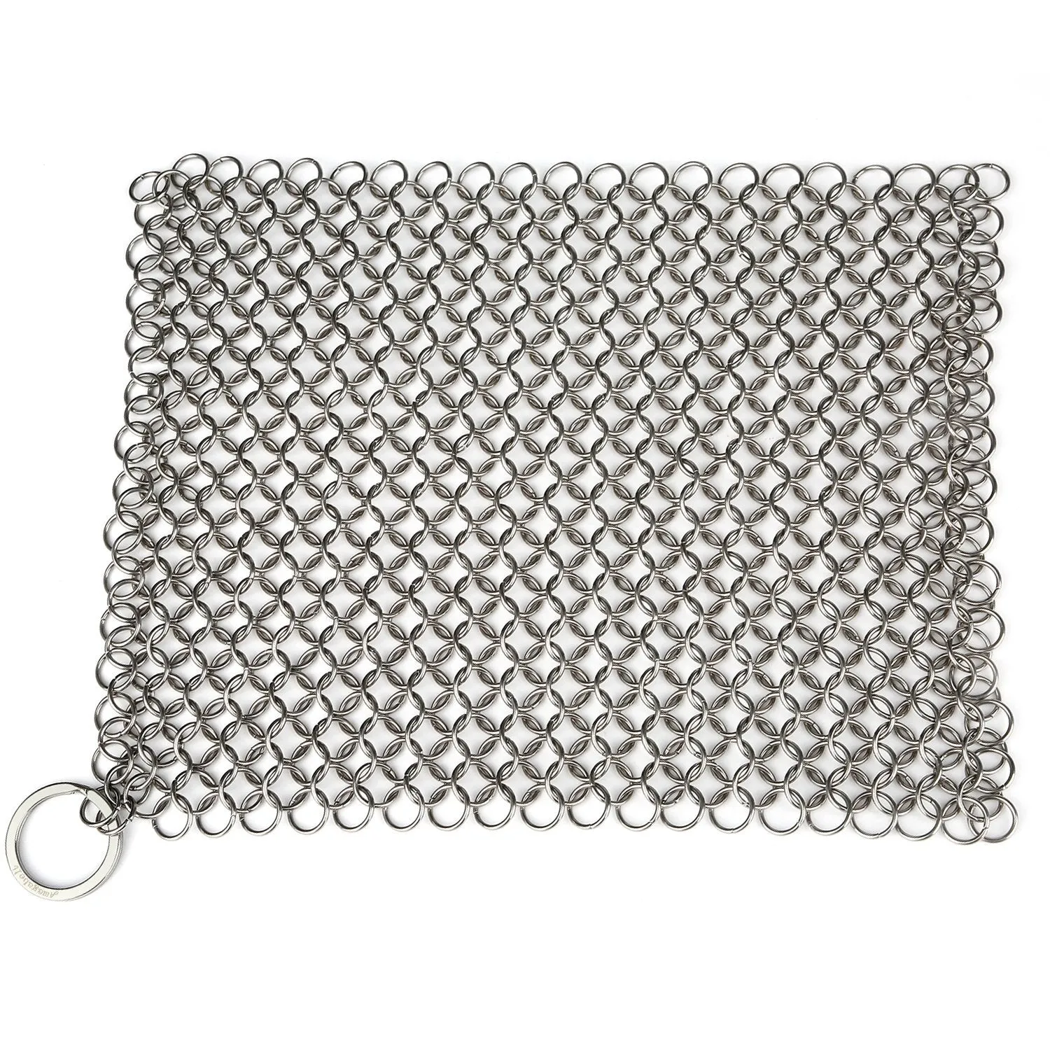 Camabel Stainless Steel Cast Iron Cleaner 8"x6" 316L Chainmail Scrubber