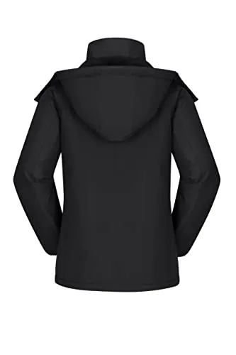 CAMEL CROWN Women's Ski Jacket Thicken Winter Snow Coat Warm Fleece Mountain Waterproof Female Jacket Hooded Windbreaker