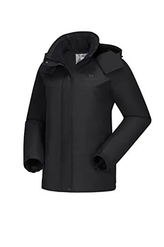 CAMEL CROWN Women's Ski Jacket Thicken Winter Snow Coat Warm Fleece Mountain Waterproof Female Jacket Hooded Windbreaker