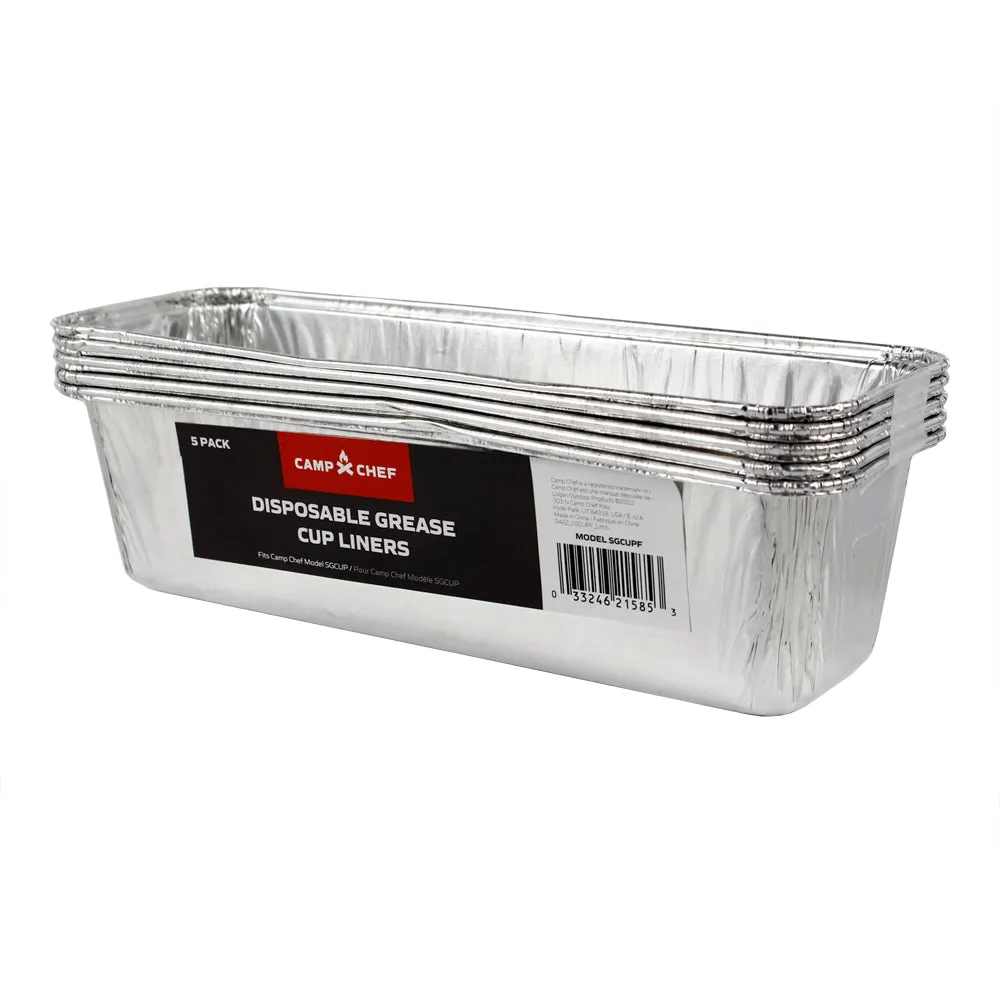 Camp Chef Disposable Aluminum Grease Cup Liners For Griddles 24 oz (5 Pack)