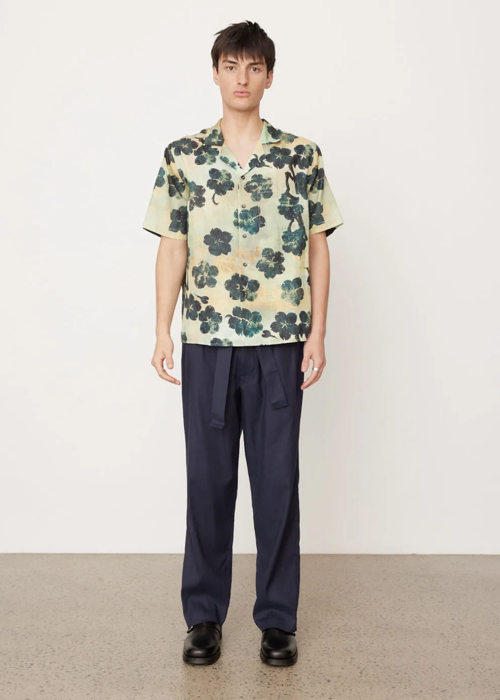 Camp Collar Silk Shirt