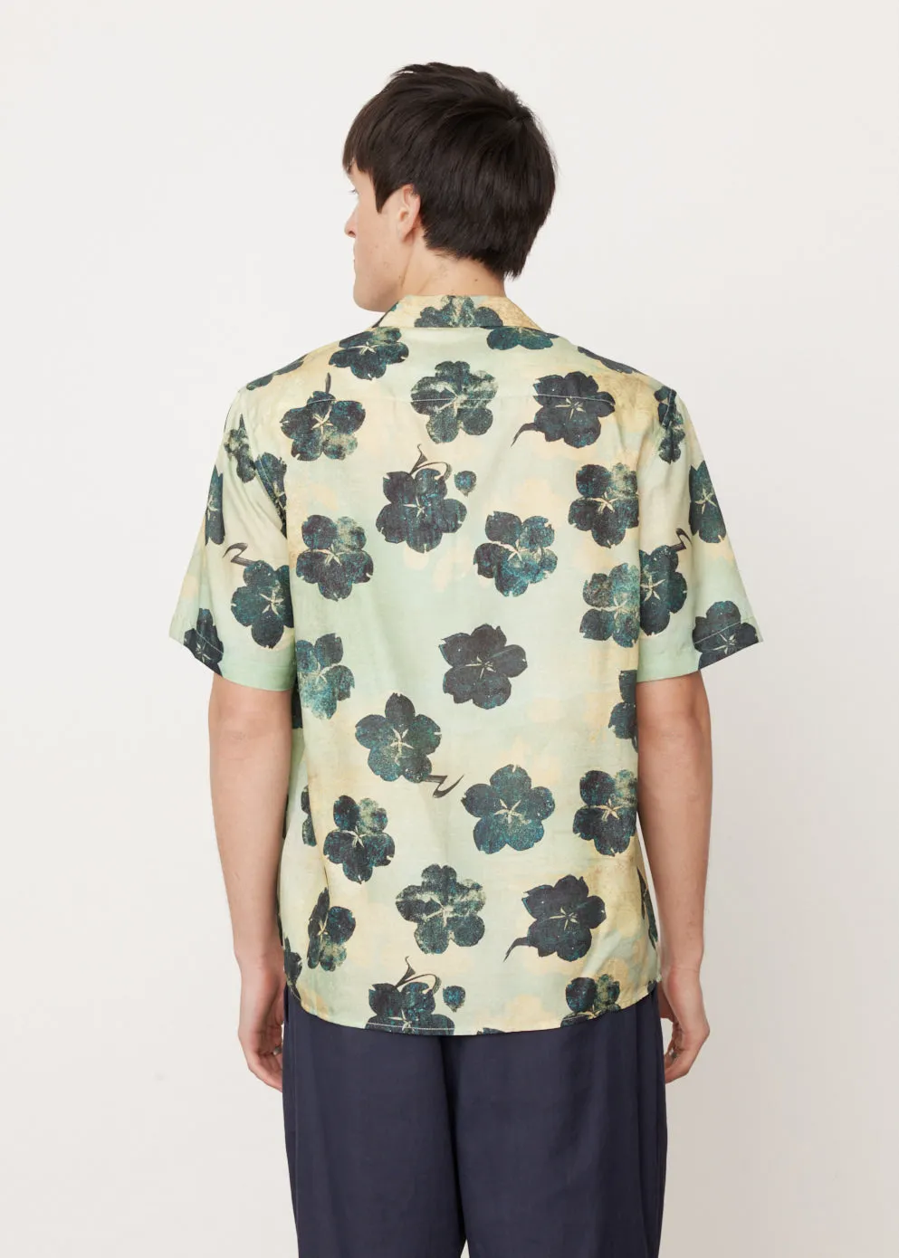 Camp Collar Silk Shirt