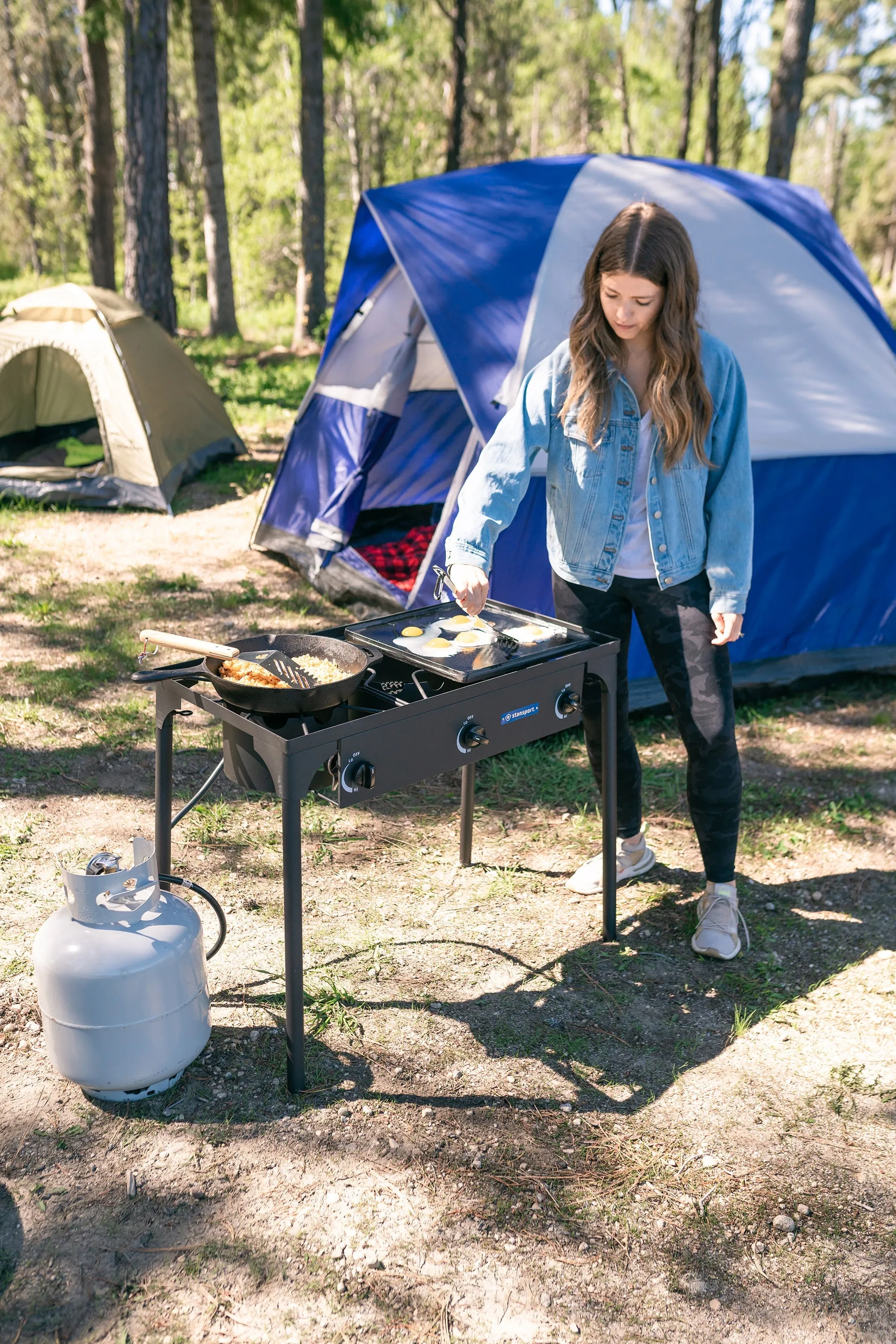 Cast Iron Griddle - 15 In X 15 In - Preseasoned Reversible Cooking Surface