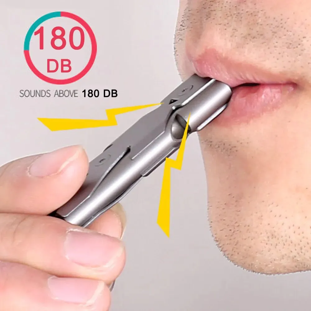 Double Pipe Whistle Keychain High Decibel Emergency Survival Tool for Camping Portable Multifunction Pendant 1pc
