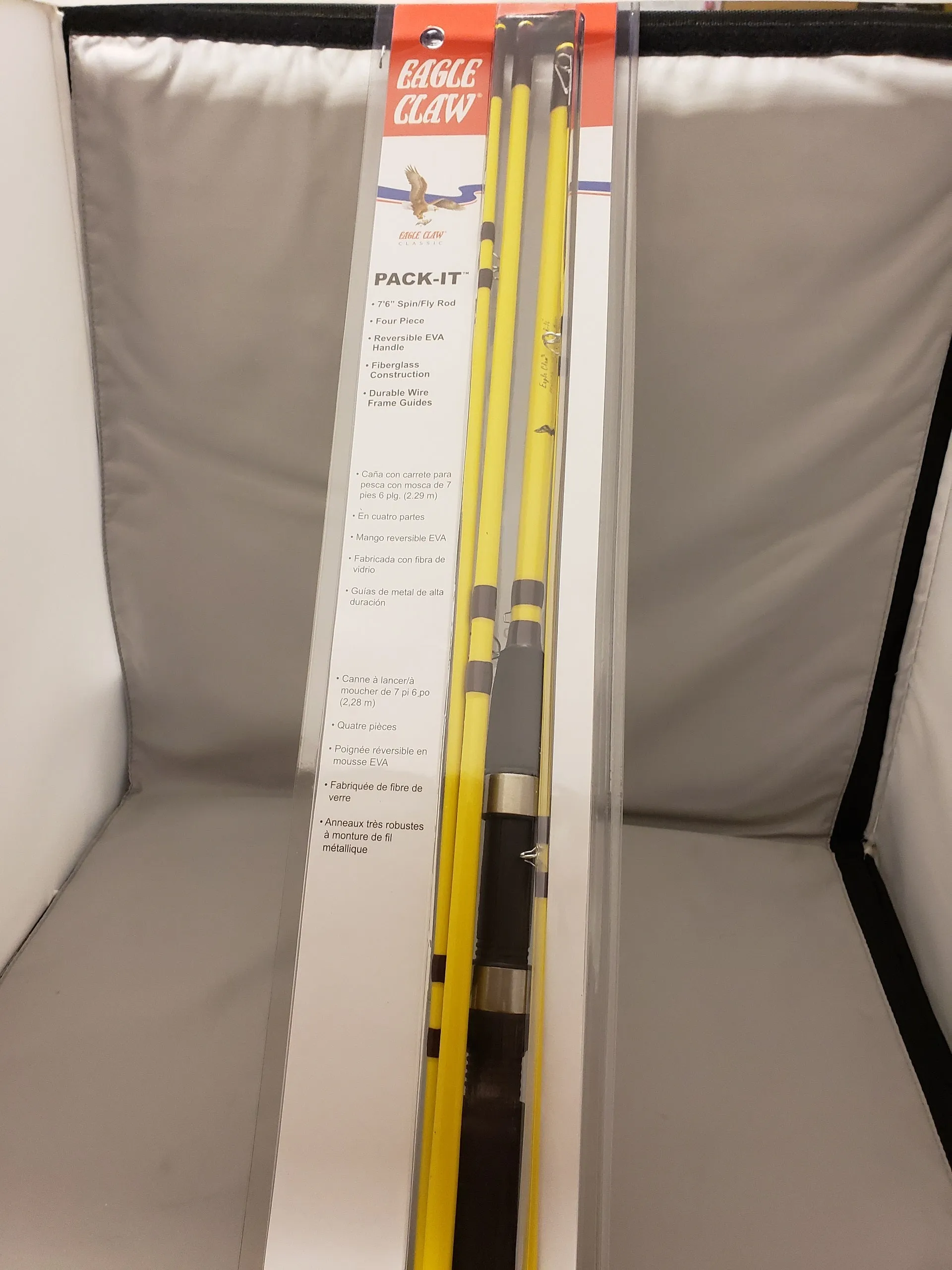 Eagle Claw Pack-It 7' 6" 4-Piece Spinning / Fly Rod PK601-7'6