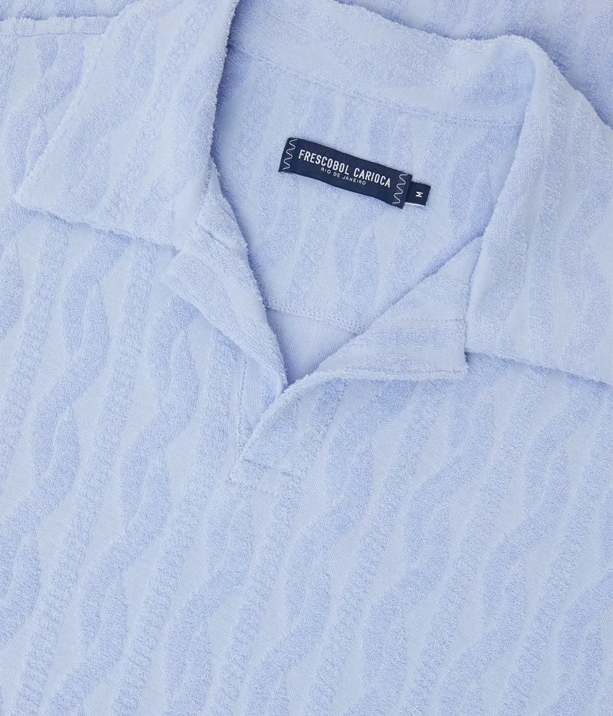 Faustino Jacquard Terry Shirt in Chambray Blue