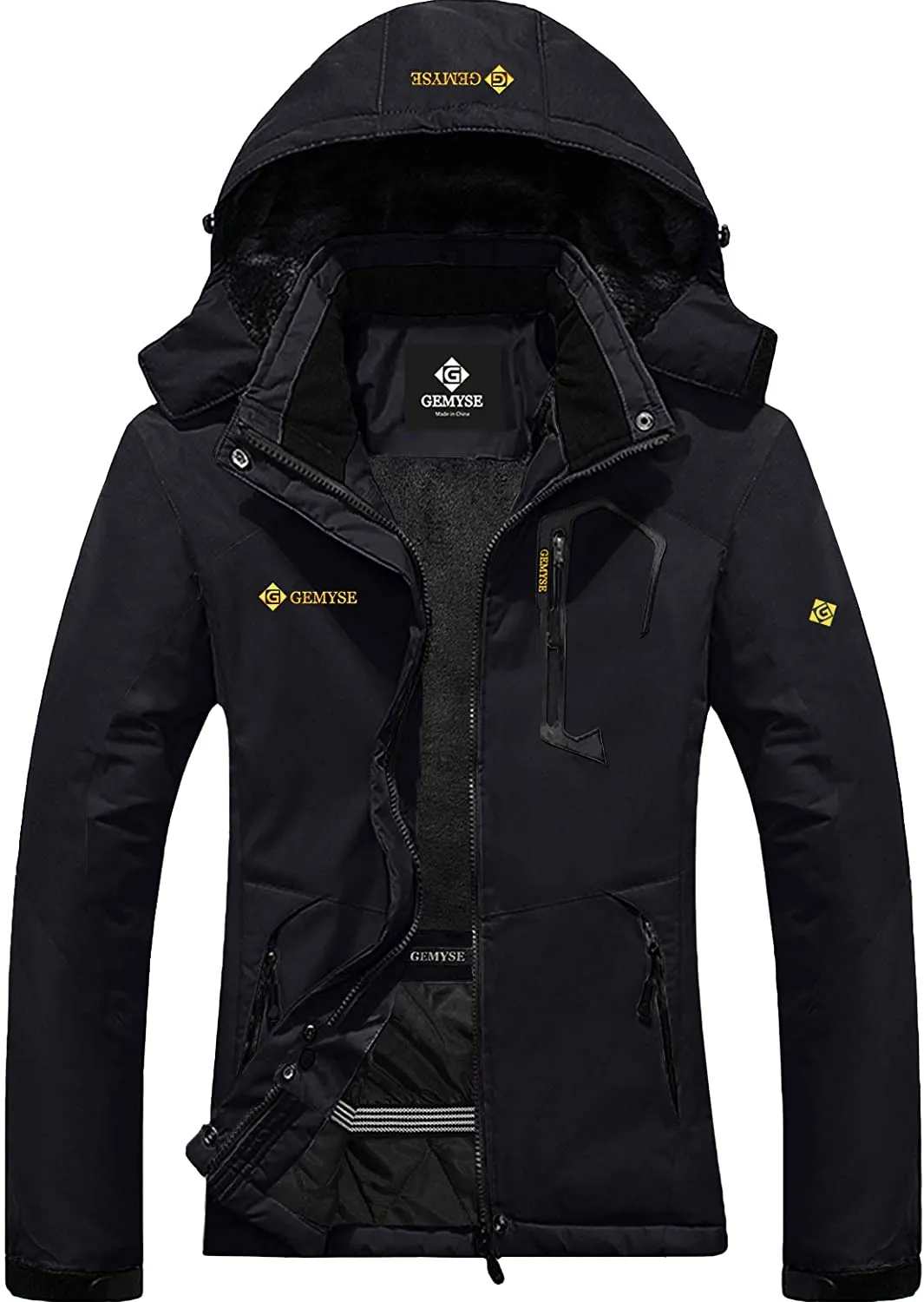 GEMYSE Women’s Mountain Waterproof Ski Snow Jacket Winter Windproof Rain Jacket