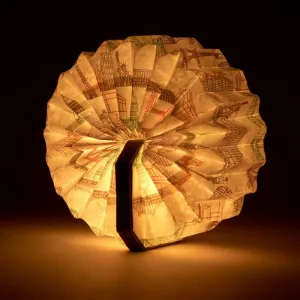 Gingko - Velvet Cover Accordion - Small LED Light 006