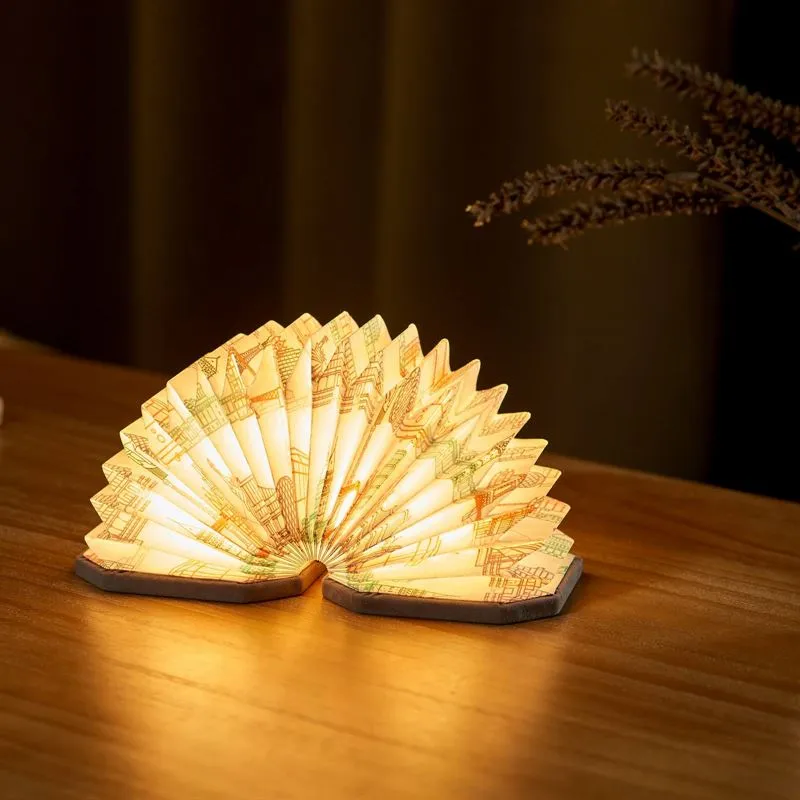 Gingko - Velvet Cover Accordion - Small LED Light 006