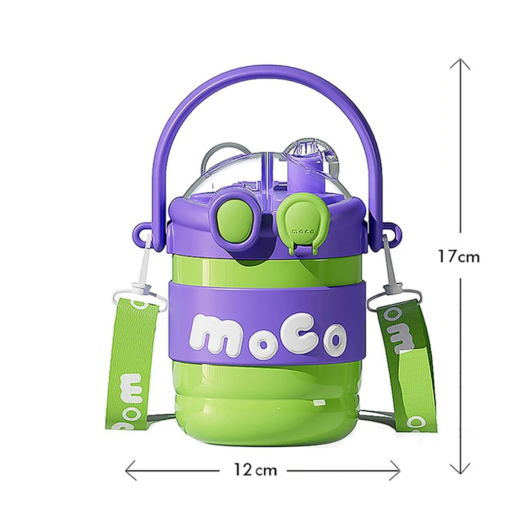 Green & Purple 2 way Lid Style Moco Kids Water, 600 ml