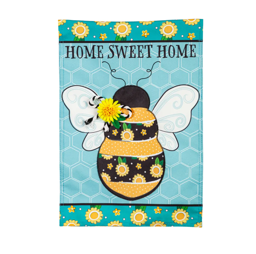 Home Sweet Home Bee Linen Garden Flag