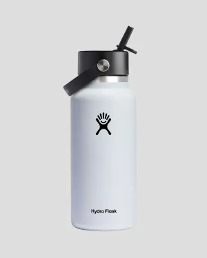 Hydro Flask Wide Flex Straw Bottle 946 ml - White
