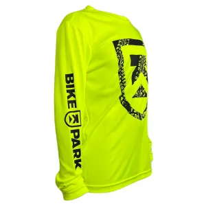 Killington Bike Park Tracks Shield Youth Tech Long Sleeve Tee