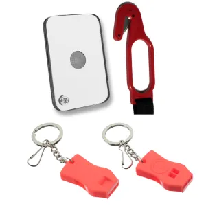 KITEBOARDING SAFETY KIT HOOK KNIFE WHISTLE MIRROR GUIDE TOOL SET SURVIVAL SPORTS