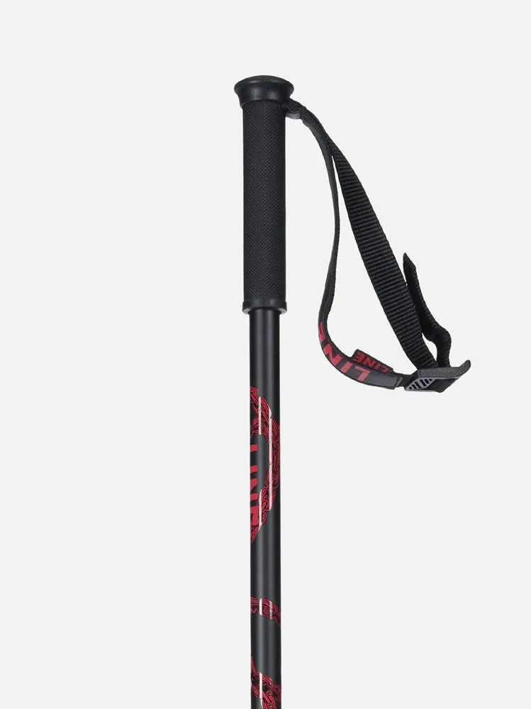 Line Tac Ski Poles - Maroon