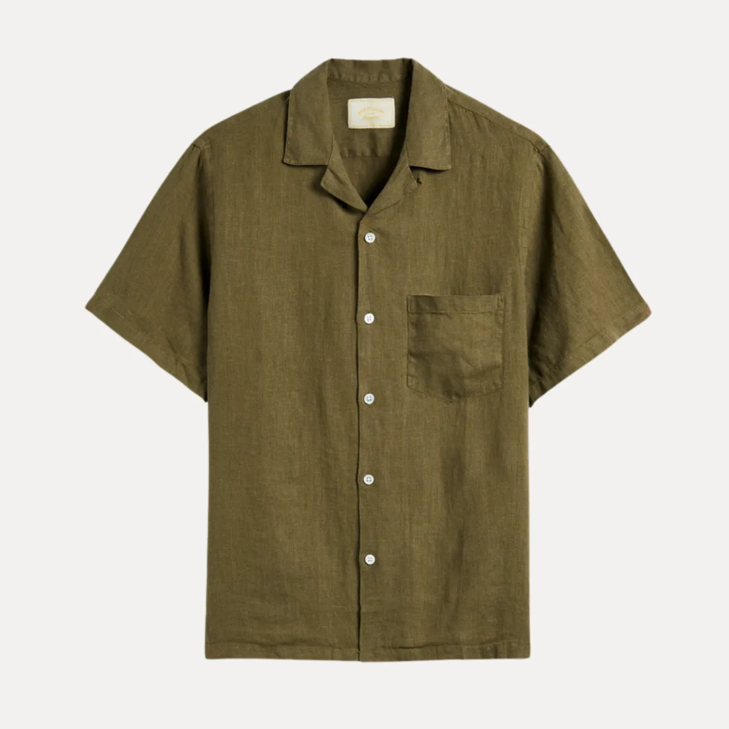 Linen Camp Collar Shirt