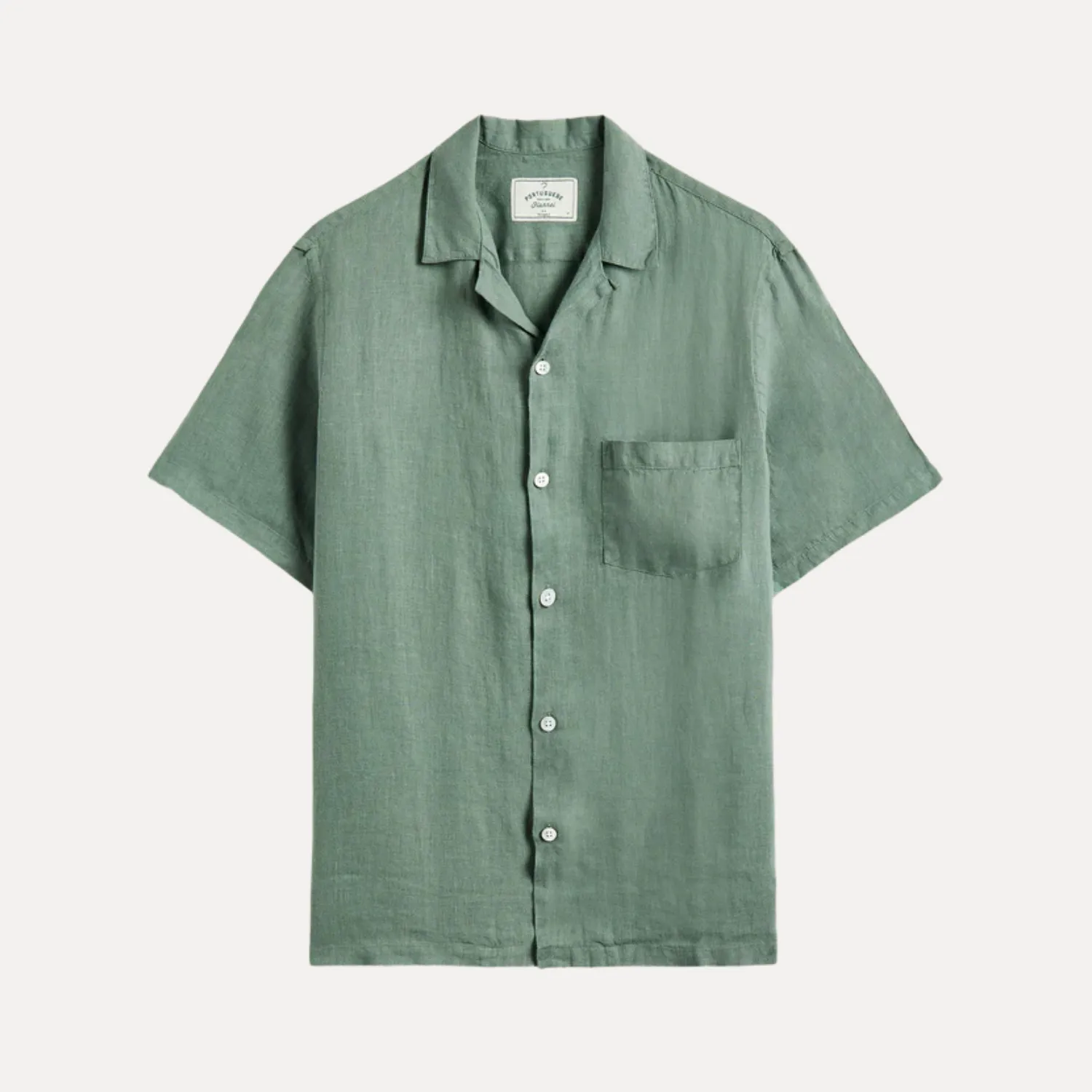 Linen Camp Collar Shirt