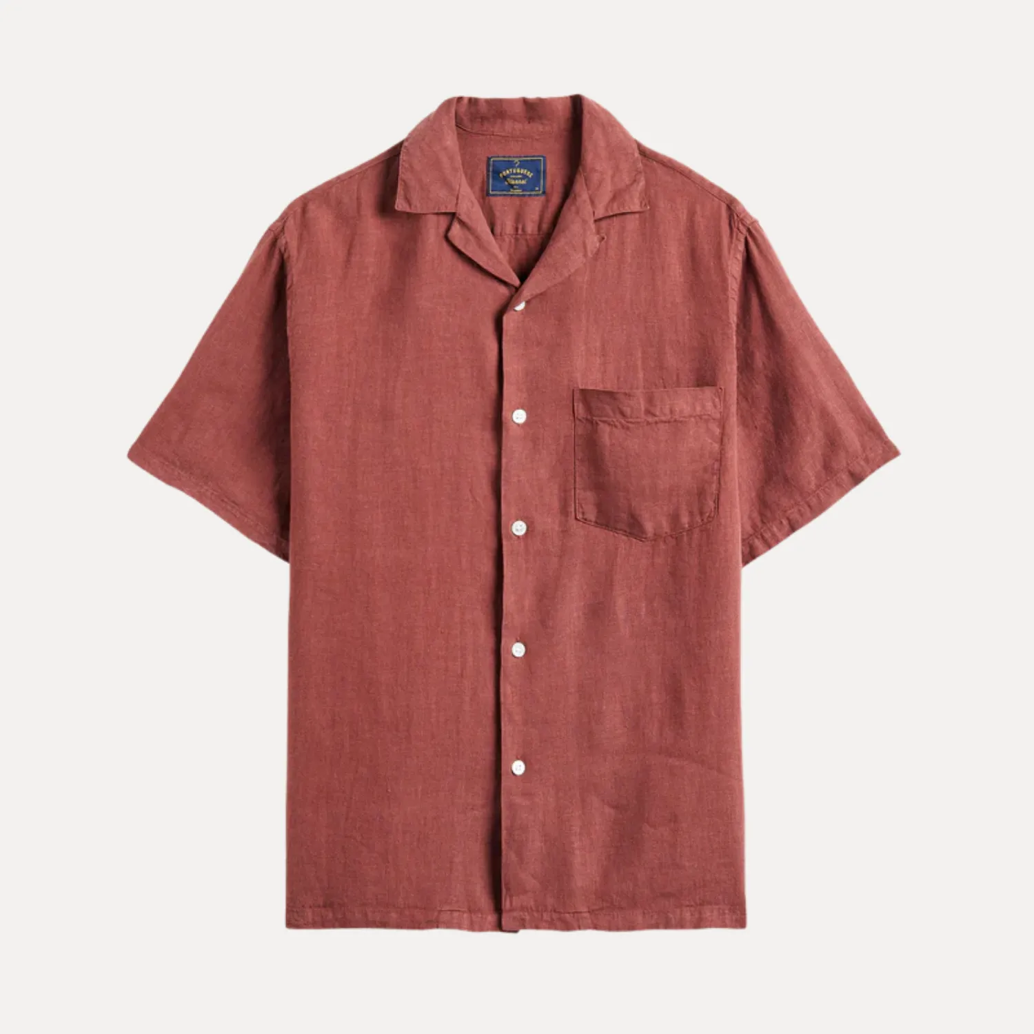 Linen Camp Collar Shirt
