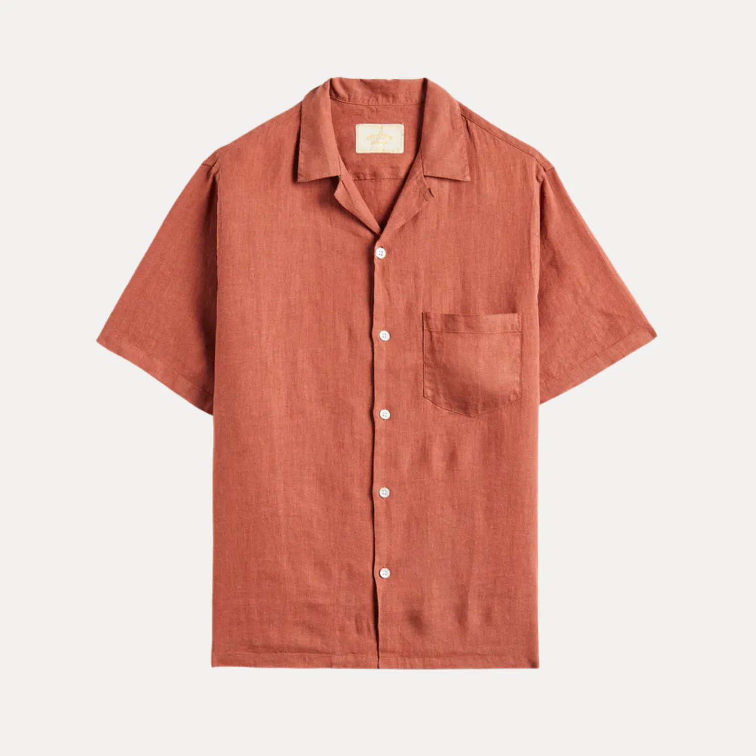 Linen Camp Collar Shirt