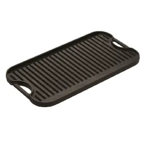 Lodge Logic Preseasoned Cast Double Burner Grill and Griddle