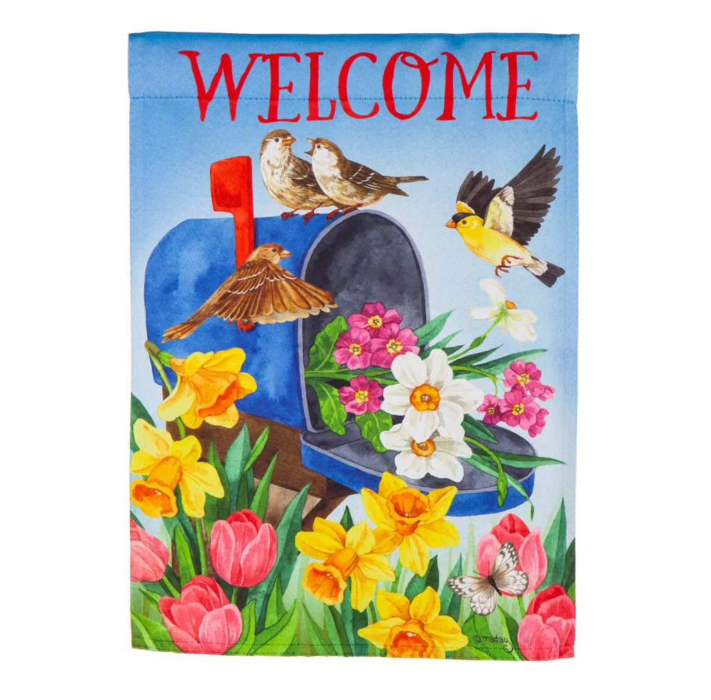Mailbox Bouquet Garden Suede Flag